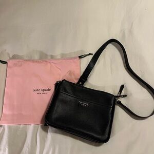 Kate Spade Black Crossbody Bag with Pink Dust Bag